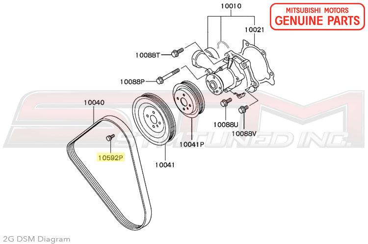Mitsubishi Water Pump Pulley Bolt - 1G/2G DSM