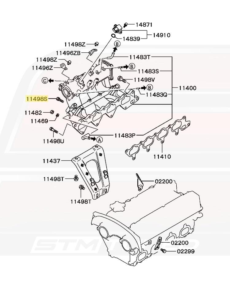 Mitsubishi OEM Intake Manifold Bolt for 4G63 Evo DSM (MF241256)