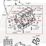 Mitsubishi Oil Baffle Plate Bolt for 2G DSM & Evo 5-9 (MF244849)