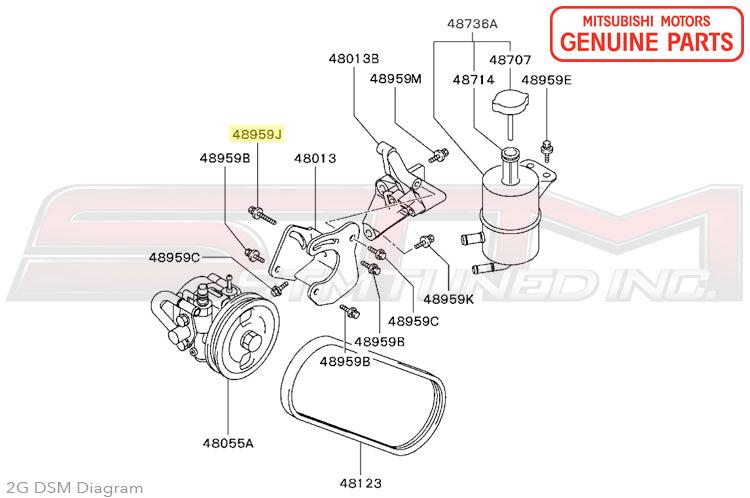 Mitsubishi Power Steering Bracket Bolt - 2G DSM