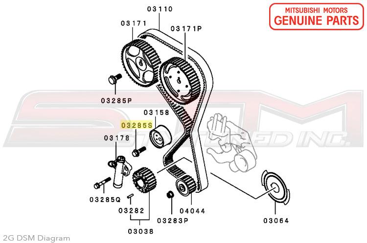 Mitsubishi Timing Belt Tensioner Pulley Bolt - 2G DSM / 3S