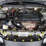 Dress Up Bolts Titanium Partial Engine Bay Kit for 2G DSM (MIT-016)