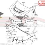 Mitsubishi OEM Hood Vent Garnish for Evo 8/9 (MN126530) *Discontinued*
