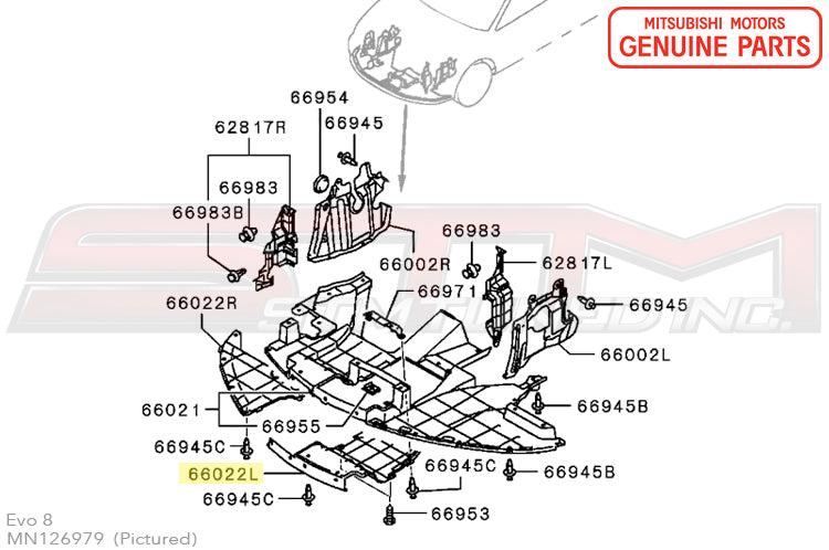 Mitsubishi Undertray (LH/Driver) - Evo 8/9