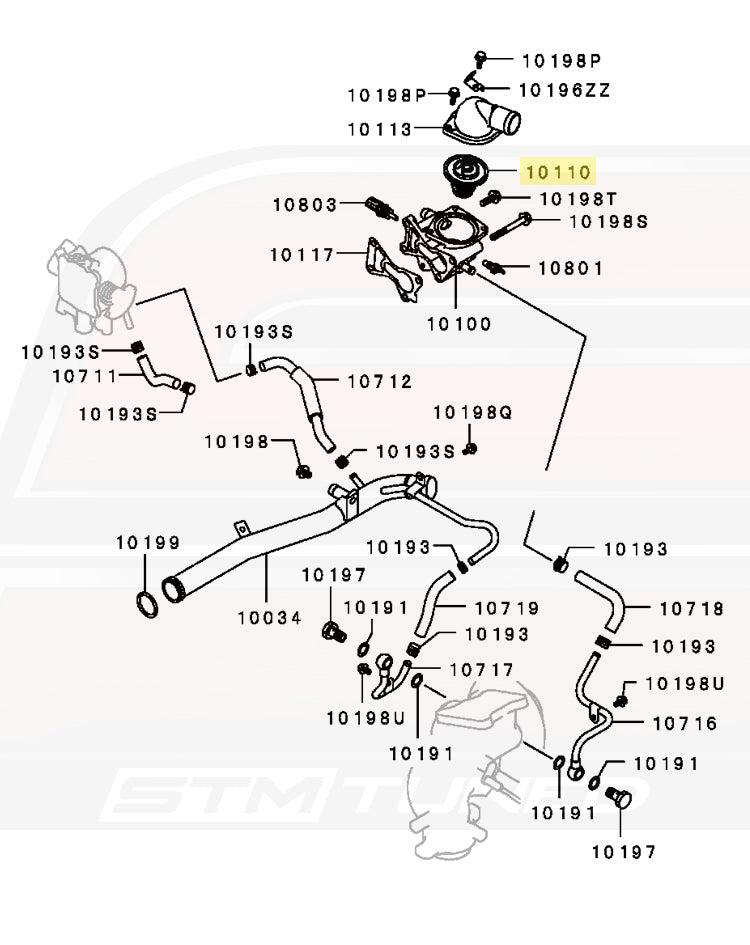 Mitsubishi OEM Thermostat for Evo 7/8 (MN143463)