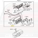 Mitsubishi OEM Radio HVAC Panel Satin Silver for Evo 7/8/9 (MN151264HA)