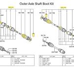 Mitsubishi OEM Front Axle Boot Repair Kits for Evo 7/8/9