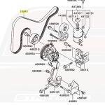 Mitsubishi OEM Accessory Alternator Belt for Evo 7/8/9 with A/C