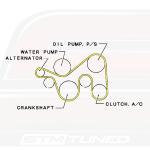 Mitsubishi OEM Accessory Alternator Belt for Evo 7/8/9 with A/C
