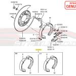 Mitsubishi Rear E-Brake Shoes - Evo X