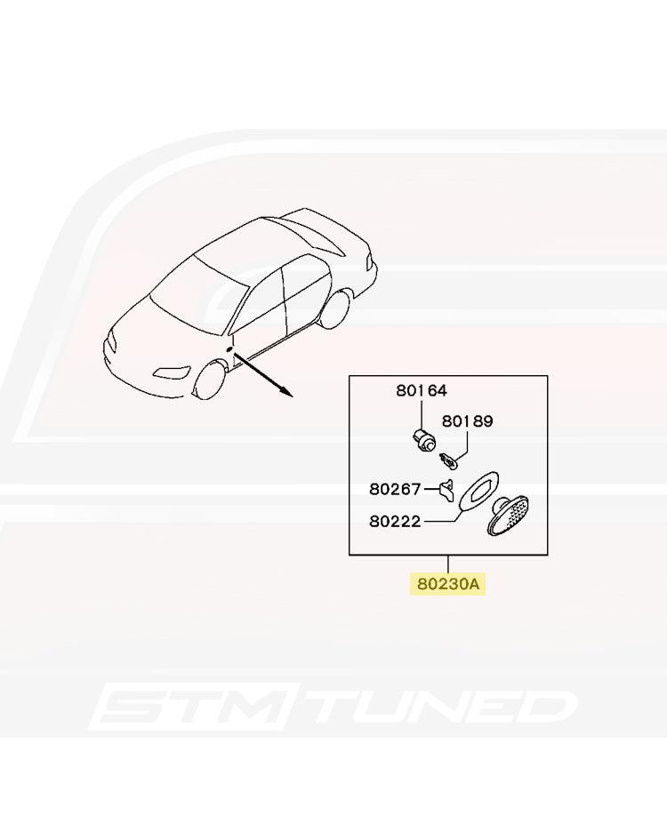 Mitsubishi JDM Amber Side Marker for Evo 7/8/9 (MR109488)