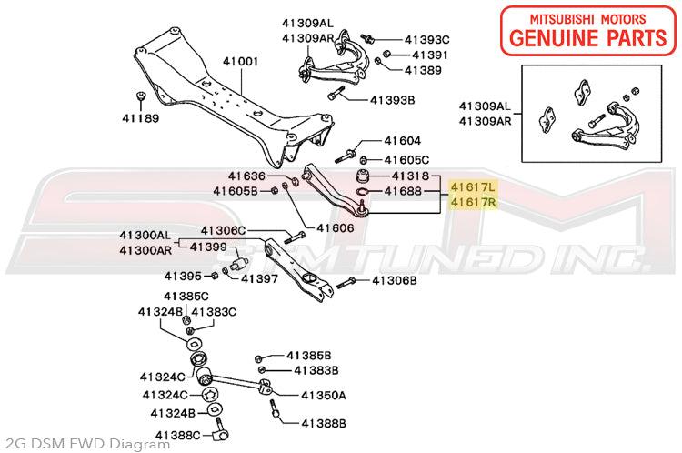 Mitsubishi OEM Rear Toe Arm for 2G DSM *Limited Quantity*