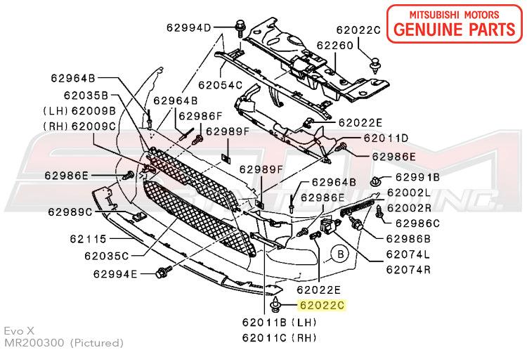 Mitsubishi OEM Push Clip for Evo 7/8/9/X (MR200300)