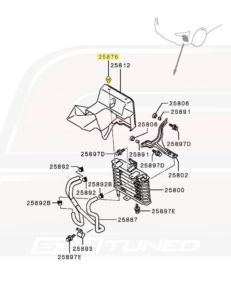 Mitsubishi OEM Push Clip for Evo 7/8/9/X (MR200300)