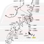 Mitsubishi OEM Turbo Oil Return Line Gasket (MR258477)