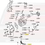 Mitsubishi OEM Turbo Oil Return Line Gasket (MR258477)
