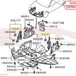 Mitsubishi Engine Splash Shield Clips (MR288150) - Evo 8/9