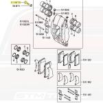Mitsubishi OEM Brembo Caliper Front Bolt for Evo 7/8/9 (MR370729)