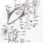Mitsubishi OEM Radiator Fan Motor for Evo 7/8/9 (MR464619)