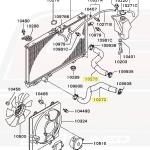 Mitsubishi OEM Radiator Hose for Evo 7/8/9