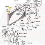 Mitsubishi OEM Radiator Bracket for Evo 7/8/9 (MR464628)