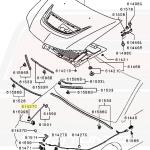Mitsubishi OEM Adjustable Hood Damper for Evo 8/9 (MR473003)
