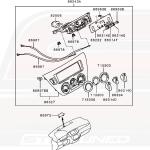 Mitsubishi OEM HVAC Heater Labels for Evo 7/8/9