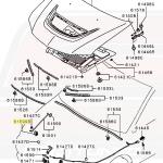 Mitsubishi OEM Hood Prop Locking Clip for Evo 7/8/9 (MR523317)