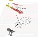 Mitsubishi OEM Windshield Front Deck Garnish for Evo 8/9