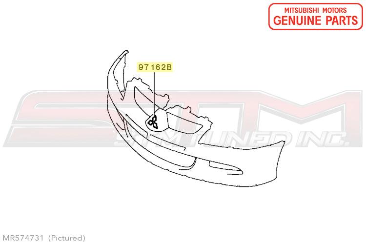 Mitsubishi Front Bumper Diamond Emblem - Evo 8