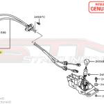 Mitsubishi OEM Shifter Cables for Evo 8/9 6-Speed MR (MR580533)