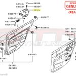 Mitsubishi OEM Interior Door Pull Pocket for Evo 7-9