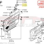 Mitsubishi OEM Interior Door Pull Pocket for Evo 7-9
