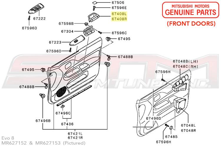 Mitsubishi OEM Interior Door Pull Pocket for Evo 7-9