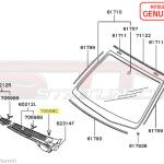 Mitsubishi Windshield Front Deck Clips - Evo 7/8/9