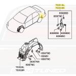Mitsubishi OEM Rear Fender Splash Shield for Evo 7/8/9