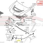 Mitsubishi Hood Pop Release Cable for Evo 8/9 (MR959847)