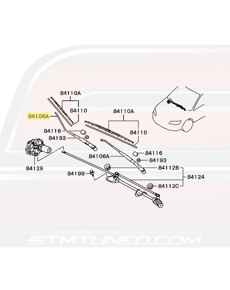 Mitsubishi OEM Windshield Wiper Arm (RH) for Evo 8/9 (MR971004)