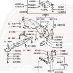 Mitsubishi OEM Front Lower Lateral Control Arms for 2G DSM