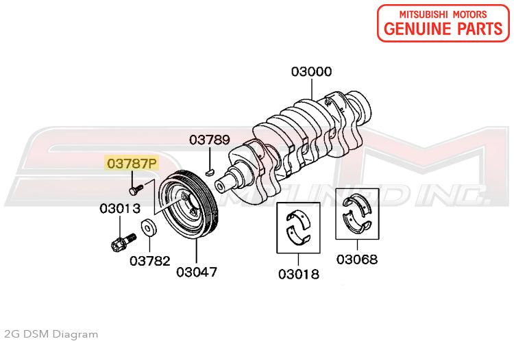 Mitsubishi OEM Crank Pulley Bolt for 1G/2G DSM (MS240211)