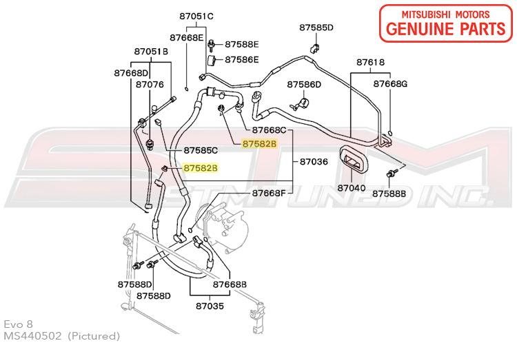Mitsubishi A/C Line Nut - Evo 8/9