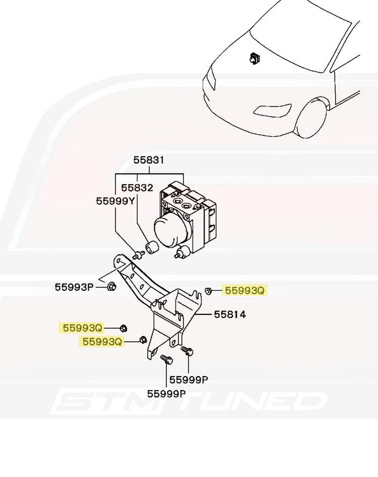 Mitsubishi OEM Hood Vent Nut / ABS Modulator for Evo 8/9 (MS440502)