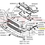 Mitsubishi OEM Bumper Retaining Clip Screw for Evo 7/8/9/X (MS452393)