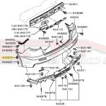 Mitsubishi OEM Bumper Retaining Clip Screw for Evo 7/8/9/X (MS452393)