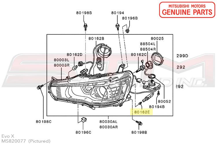 Mitsubishi OEM Amber Light Bulb for Evo 7/8/9/X (MS820077)