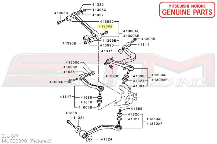Mitsubishi Rear Lower Suspension Arm Bolt - Evo 8/9