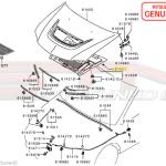 Mitsubishi Under Hood Insulator Vent Clip (Black) - Evo 8/9