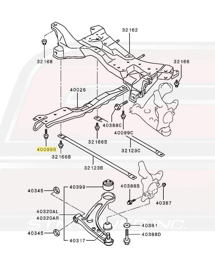 Mitsubishi OEM Front Crossmember Bolt for Evo 7/8/9