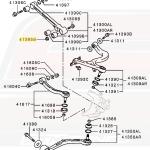 Mitsubishi OEM Rear Lower Suspension Nut for Evo 4-9 (MU431503)