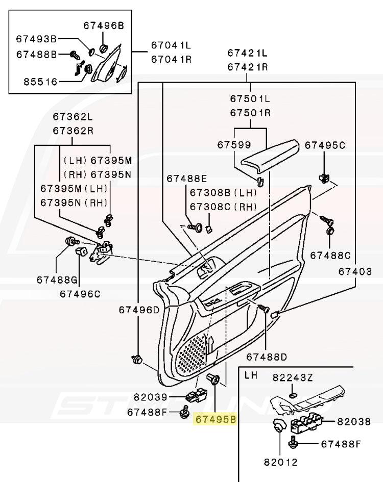 Mitsubishi OEM Speaker/Mirror Grommet (MU480032)